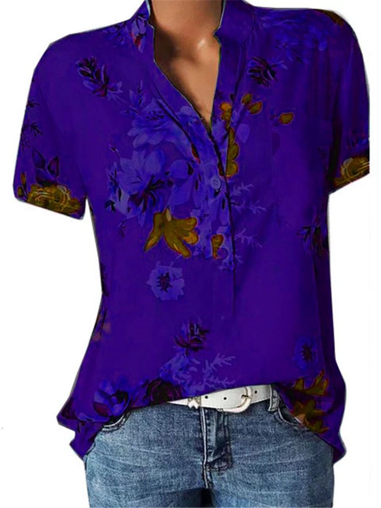 Womens Blouses Shirts blouse shirt large size casual Vneck short sleeve women 230519