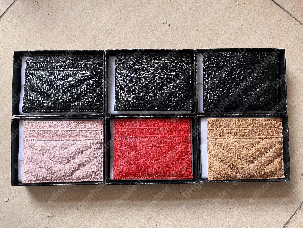 New fashion Card Holders caviar woman mini wallet purse color genuine leather Pebble texture luxury Black wallet with box, Caviar black silver
New fashion Card Holders caviar woman mini wallet purse color genuine leather Pebble texture luxury Black wallet with box, Caviar black silver