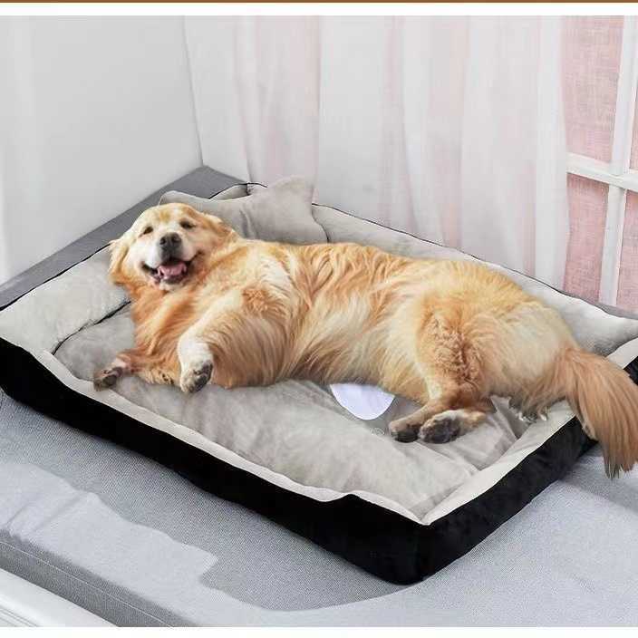 Pet kennels pens Super Soft Sofa Dog Beds Waterproof Bottom Kennel Fleece Warm Bed Mat For Large Rectangle Winter Cat House G230520