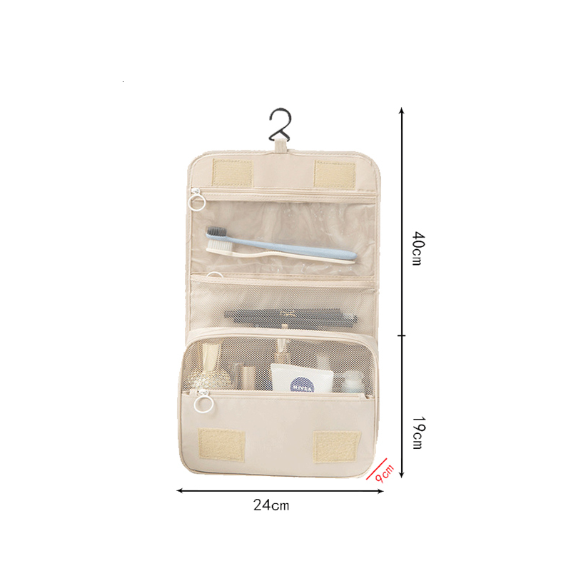 Cosmetic Bags Cases FUDEAM Polyester Waterproof Multifunction Women Bag Toiletry Storage Organize Travel Handbag Bathroom Hanging Wash 230520