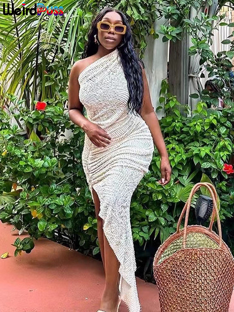 Basic Casual Dresses Weird Puss Solid Irregular Dress Sleeveless Summer Chic Trend Sexy Elegant Patchwork Skinny Elastic Peach Hip Bodycon Streetwear 