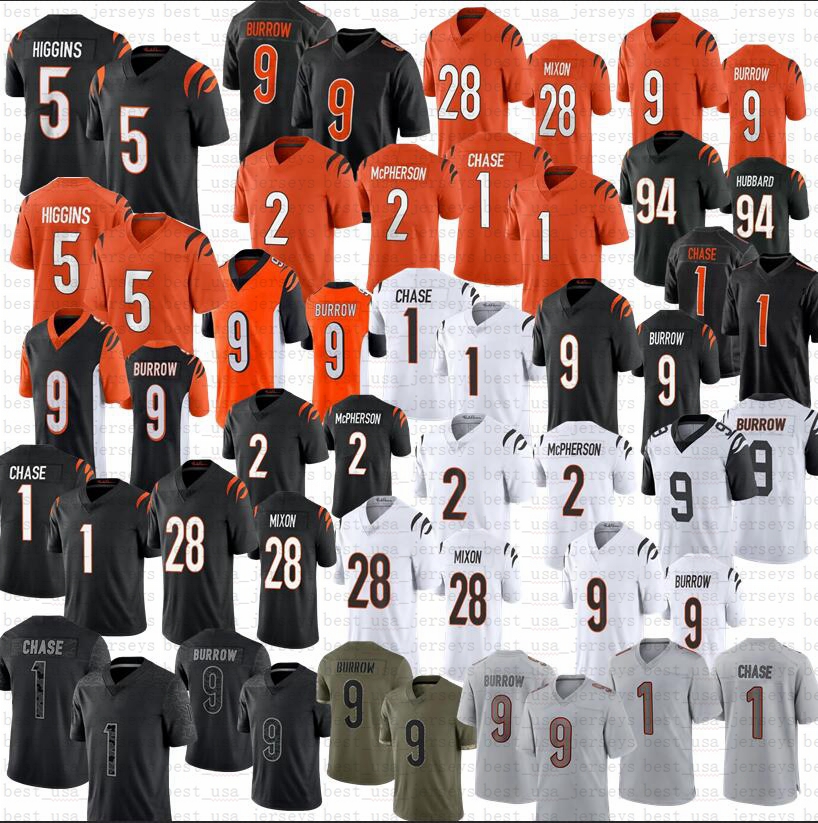 9 Joe Burrow Football Jersey JaMarr Chase Cin 2 Evan McPherson Mixon Bengal Sam Hubbard 5 Tee Higgins, Men
9 Joe Burrow Football Jersey JaMarr Chase Cin 2 Evan McPherson Mixon Bengal Sam Hubbard 5 Tee Higgins, Men
