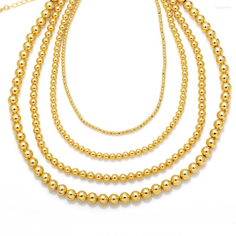 Chains Gold Color Beaded Necklaces For Women Jewelry Making Polished Round Beads Short Necklace Choker Simple Nkeb712
Chains Gold Color Beaded Necklaces For Women Jewelry Making Polished Round Beads Short Necklace Choker Simple Nkeb712