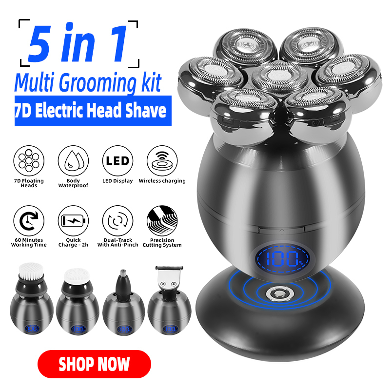 Electric Shavers Mens 7 Blade Razor Replacement Shaving Heads Floating Washable 7D Trimmers Kit Cutter Blades 230520