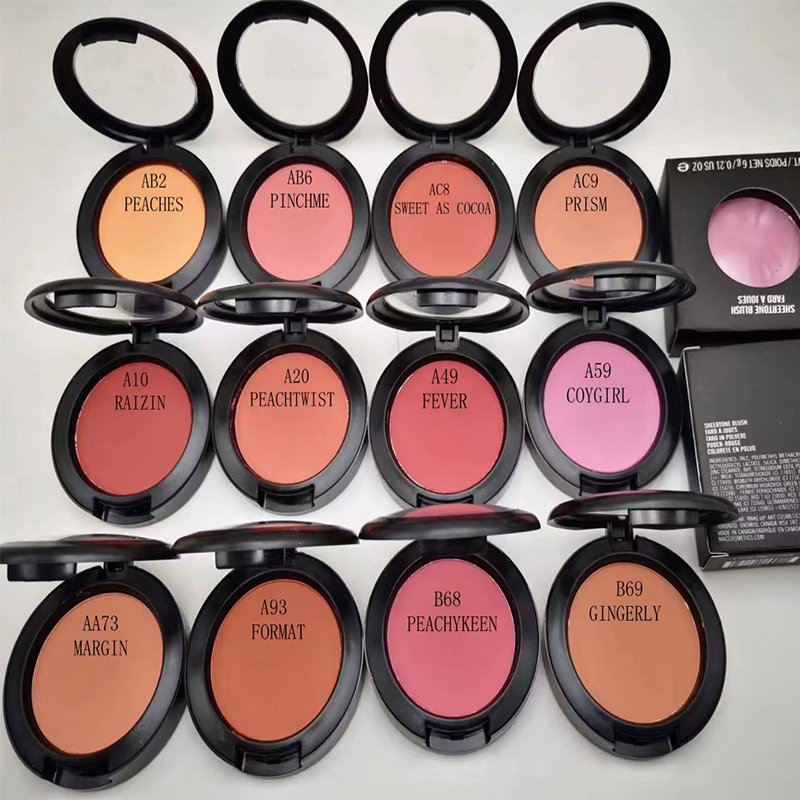 Designer Make up Face Blusher Sheertone Blush 12 colors Long-lasting Natural 6g luxury Makeup