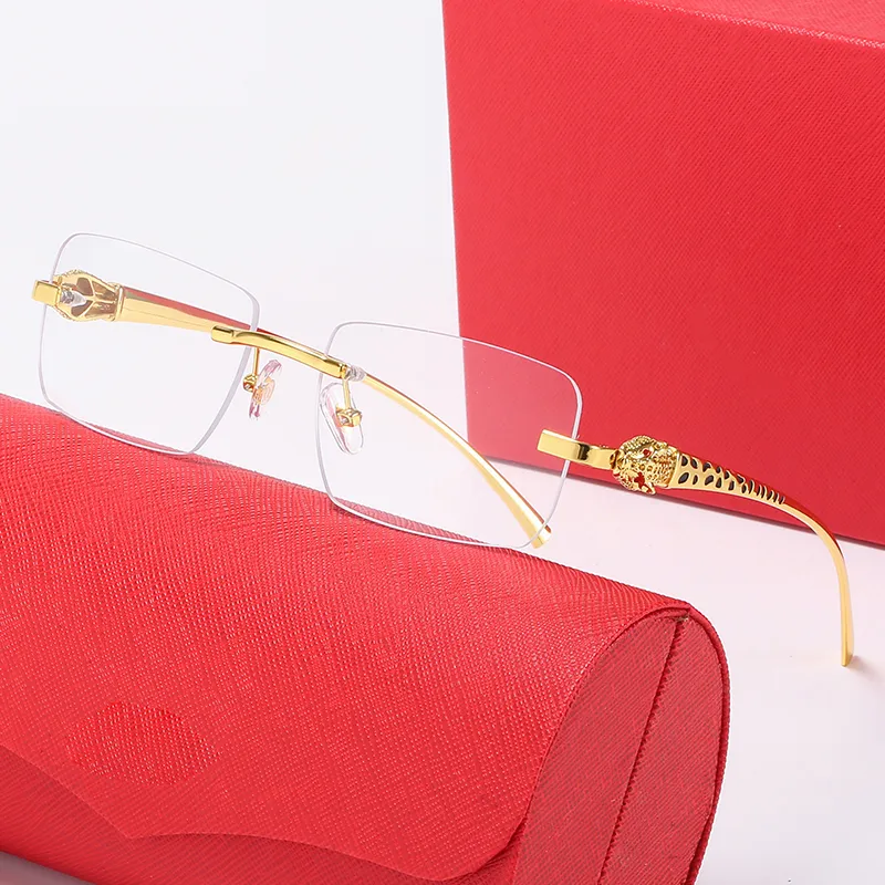 Transparent rimless sunglasses men fashion luxury sunglasses mens gold panther head classic radiation protection carti glasses Rectangle Ornamental sunglasses
Transparent rimless sunglasses men fashion luxury sunglasses mens gold panther head classic radiation protection carti glasses Rectangle Ornamental sunglasses