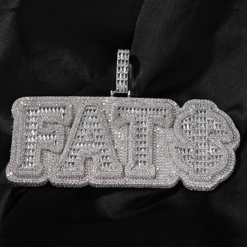 Hip Hop Custom A-Z Letters Pendant Necklaces TopBling T Zircon Mens Jewelry Gold Silver