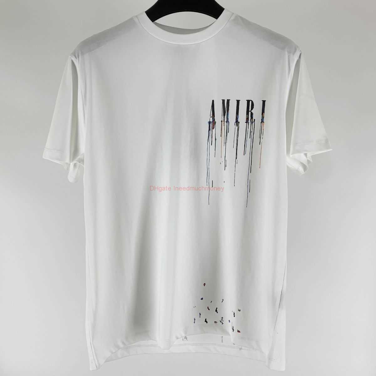 Designer Fashion Clothing Amires Tees Am Tshirt 22ss New Amies Colorful Fluid Speckle Printing Couple Style Casual Versatile Fashion Short Sleeve Luxury Casual Top, White
Designer Fashion Clothing Amires Tees Am Tshirt 22ss New Amies Colorful Fluid Speckle Printing Couple Style Casual Versatile Fashion Short Sleeve Luxury Casual Top, White