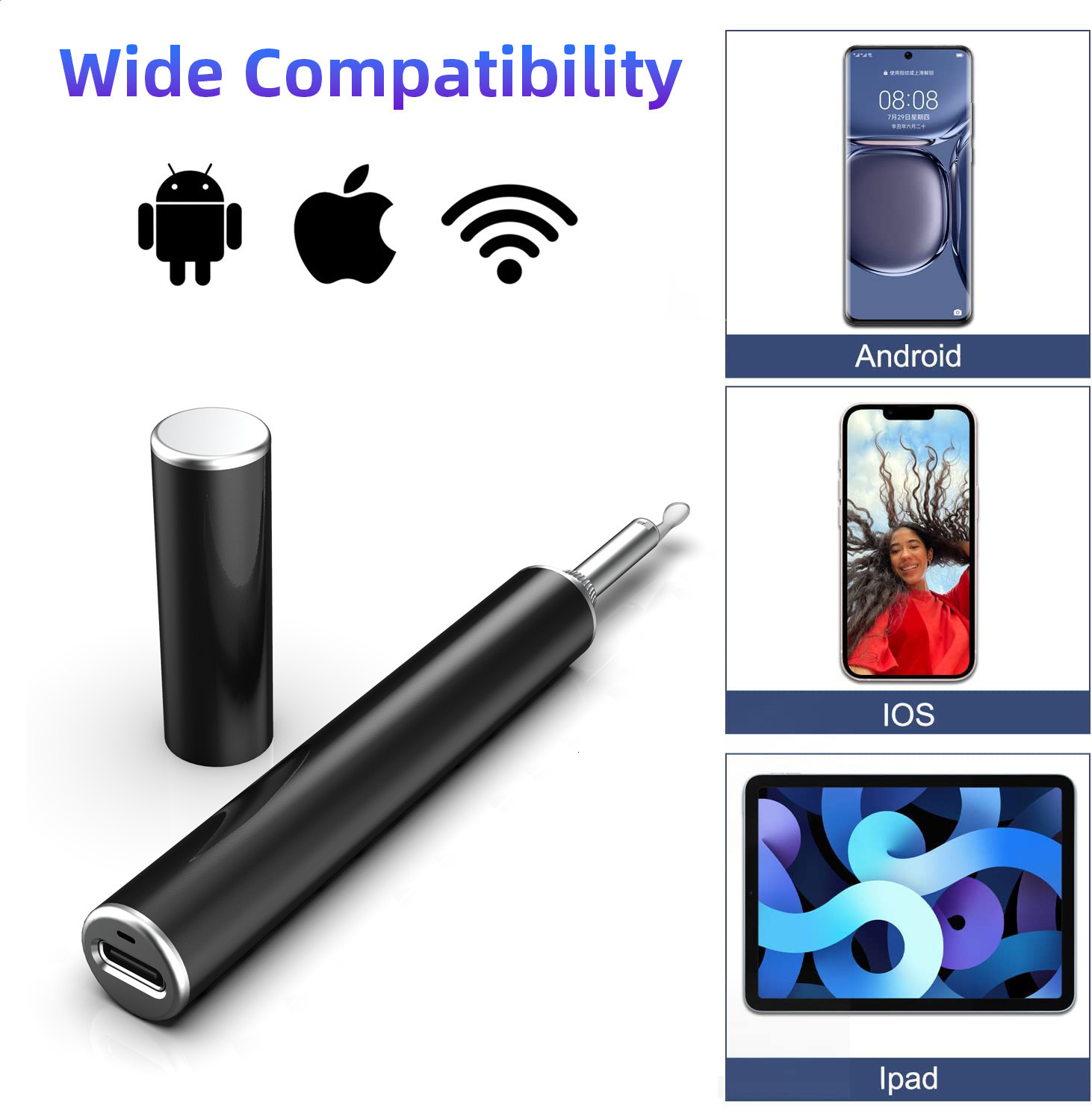 Ear Care Supply WiFi Cleaner Wax Removal Otoscope Cleaning Pick Tool LED Light Camera Wireless Clean Earwax Remover Personal Health 230520