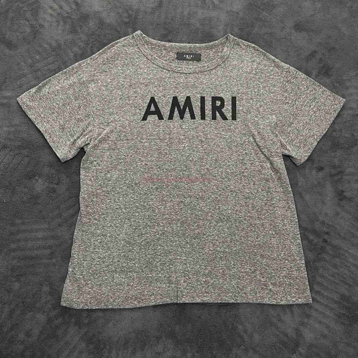 Designer Fashion Clothing Amires Tees Am Tshirt Amies Slub Cotton Short Sleeve High Street Destruction Style Slub Cotton Snowflake Grey Short Sleeve Bottom Tank Top, Beige