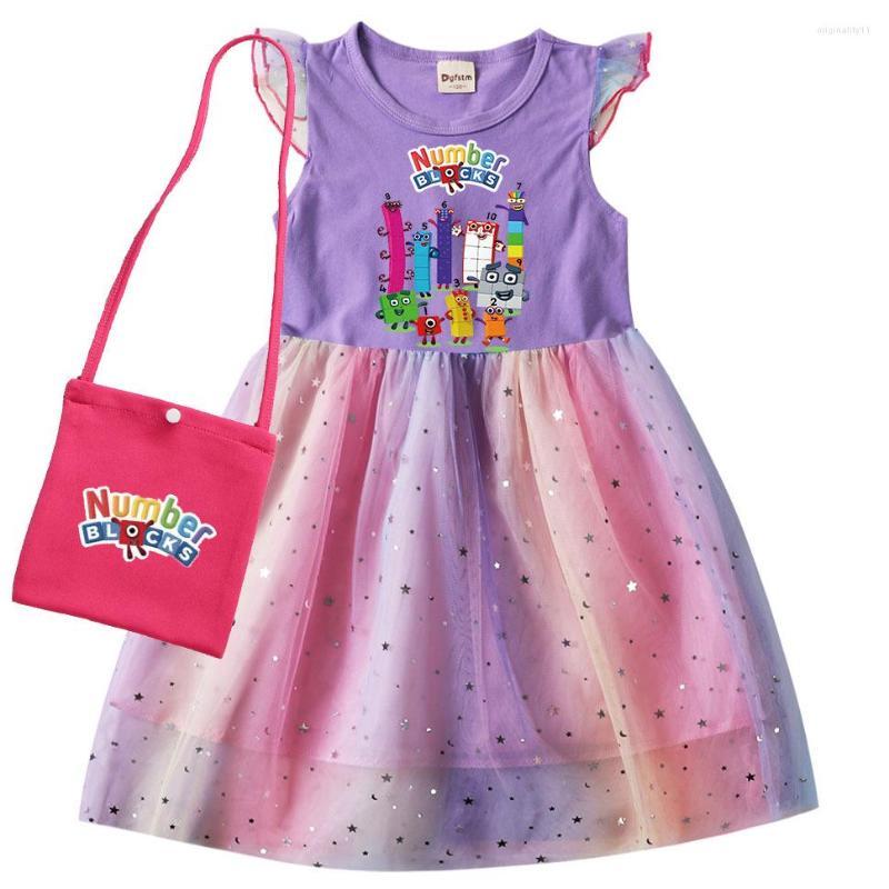 Girl Dresses Summer NumberBlocks Clothes Baby Girls Princess With Small Bag 2pcs Set Kids Short Sleeves Wedding Birthday Party Dress, Color at picture
Girl Dresses Summer NumberBlocks Clothes Baby Girls Princess With Small Bag 2pcs Set Kids Short Sleeves Wedding Birthday Party Dress, Color at picture