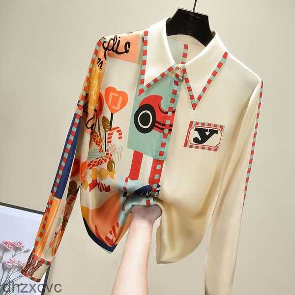 Women's Shirts Elegant Print Silk Blouse Women Korean Long Sleeve Shirt Modis Tops 2022 Arrival 91GW, Print blouse
Women's Shirts Elegant Print Silk Blouse Women Korean Long Sleeve Shirt Modis Tops 2022 Arrival 91GW, Print blouse