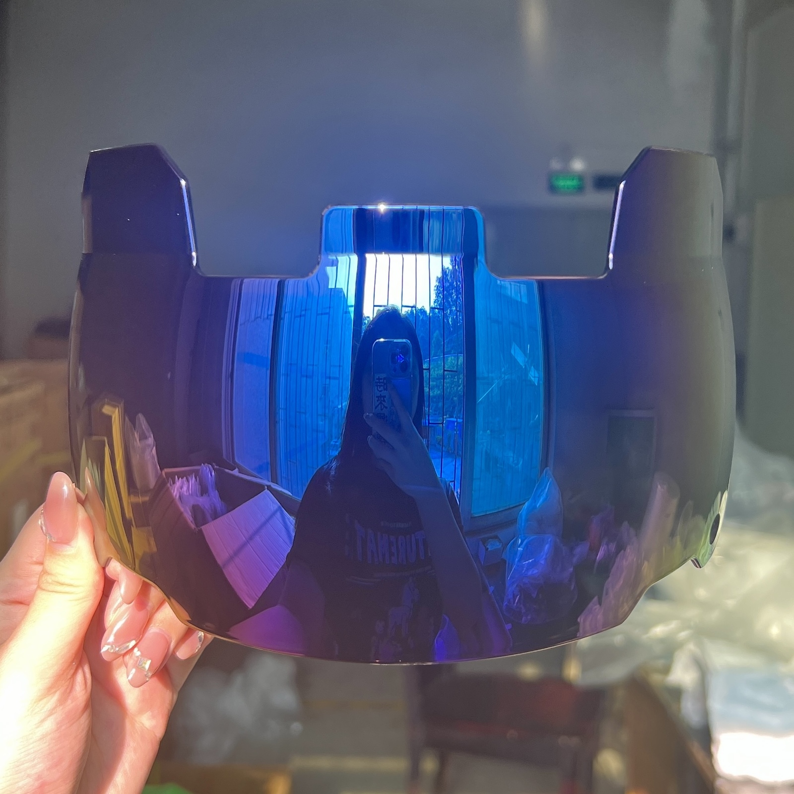 Balls 2023 American Football Visors with Clip Universal Fit Chrome Factory Rugby Helmet EyeShield Visor for Adult Youth 230520