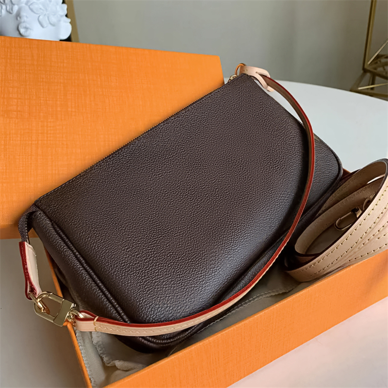 Luxurys louiseitys leather Pochette Accessoires Women Crossbody bags vuttonse Classic Fashion letter Wallet purse designer high quality handbags, Brown grid 21cm
Luxurys louiseitys leather Pochette Accessoires Women Crossbody bags vuttonse Classic Fashion letter Wallet purse designer high quality handbags, Brown grid 21cm