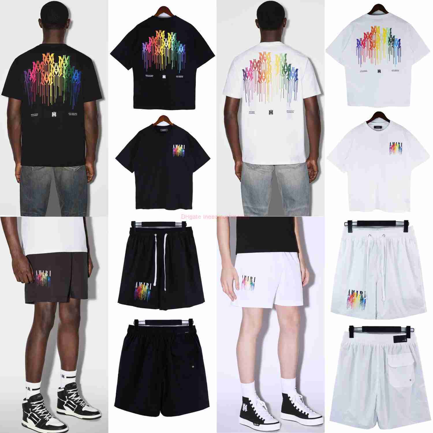 Designer Fashion Clothing Amires Tees Am Tshirt 23 Rabbit Year New Amies Drip Printing Short Sleeve Shorts for Men Women Loose Fit Star Set Luxury Casual Tops Mens Co, Black
Designer Fashion Clothing Amires Tees Am Tshirt 23 Rabbit Year New Amies Drip Printing Short Sleeve Shorts for Men Women Loose Fit Star Set Luxury Casual Tops Mens Co, Black