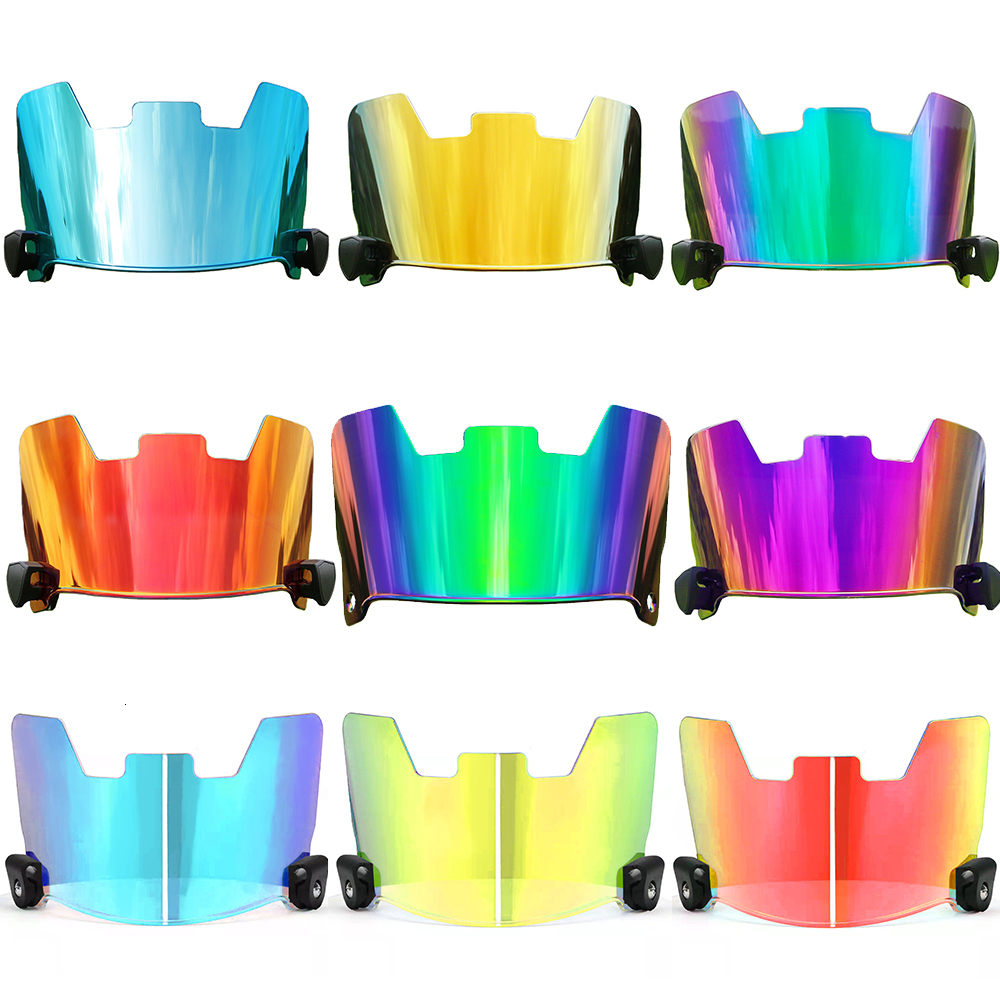 Balls 2023 American Football Visors with Clip Universal Fit Chrome Factory Rugby Helmet EyeShield Visor for Adult Youth 230520