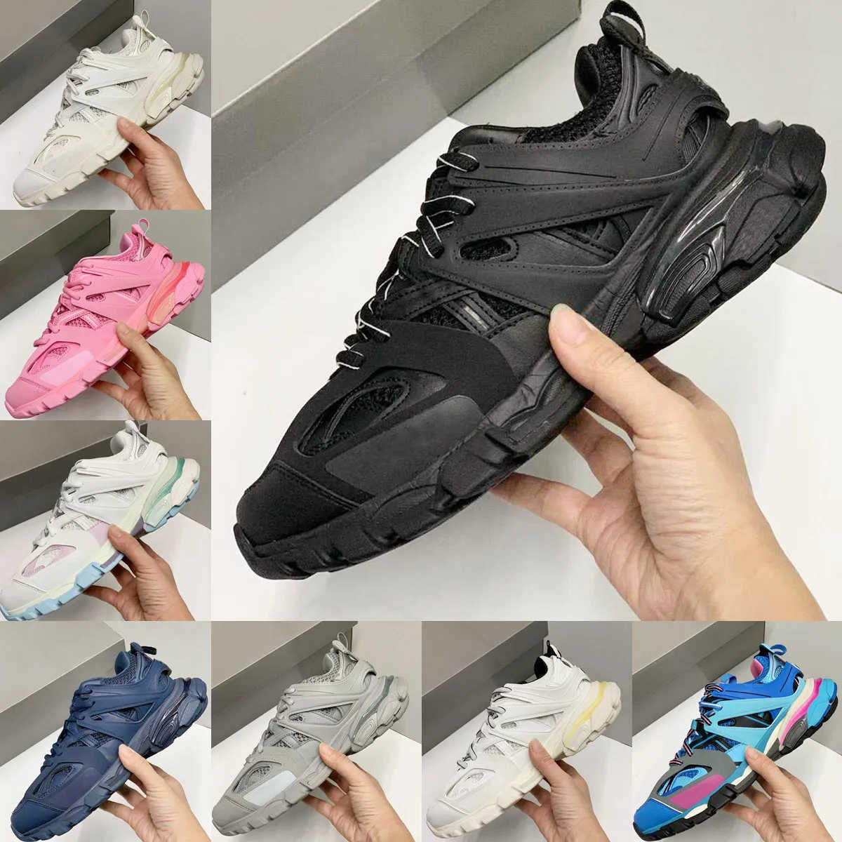 Track 3 sneakers Designer womens mens shoes Luxury Trainers Black White Orange Beige Pastel Running Shoes Tracks Size 36-45, Color 16
Track 3 sneakers Designer womens mens shoes Luxury Trainers Black White Orange Beige Pastel Running Shoes Tracks Size 36-45, Color 16