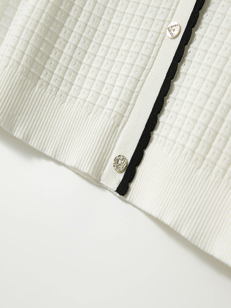 Women's TShirt Black White Tee Shirt Femme Button Knitted T Shirt Women Tshirt Short Sleeve Top Summer Korean Style Clothes Camiseta Mujer 230520