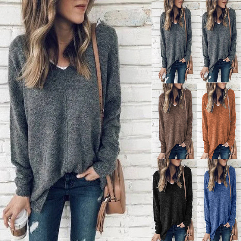 Women's Winter Sweater Popular V-neck Pullover for Overwear Thickened Oversized Sweater for Women