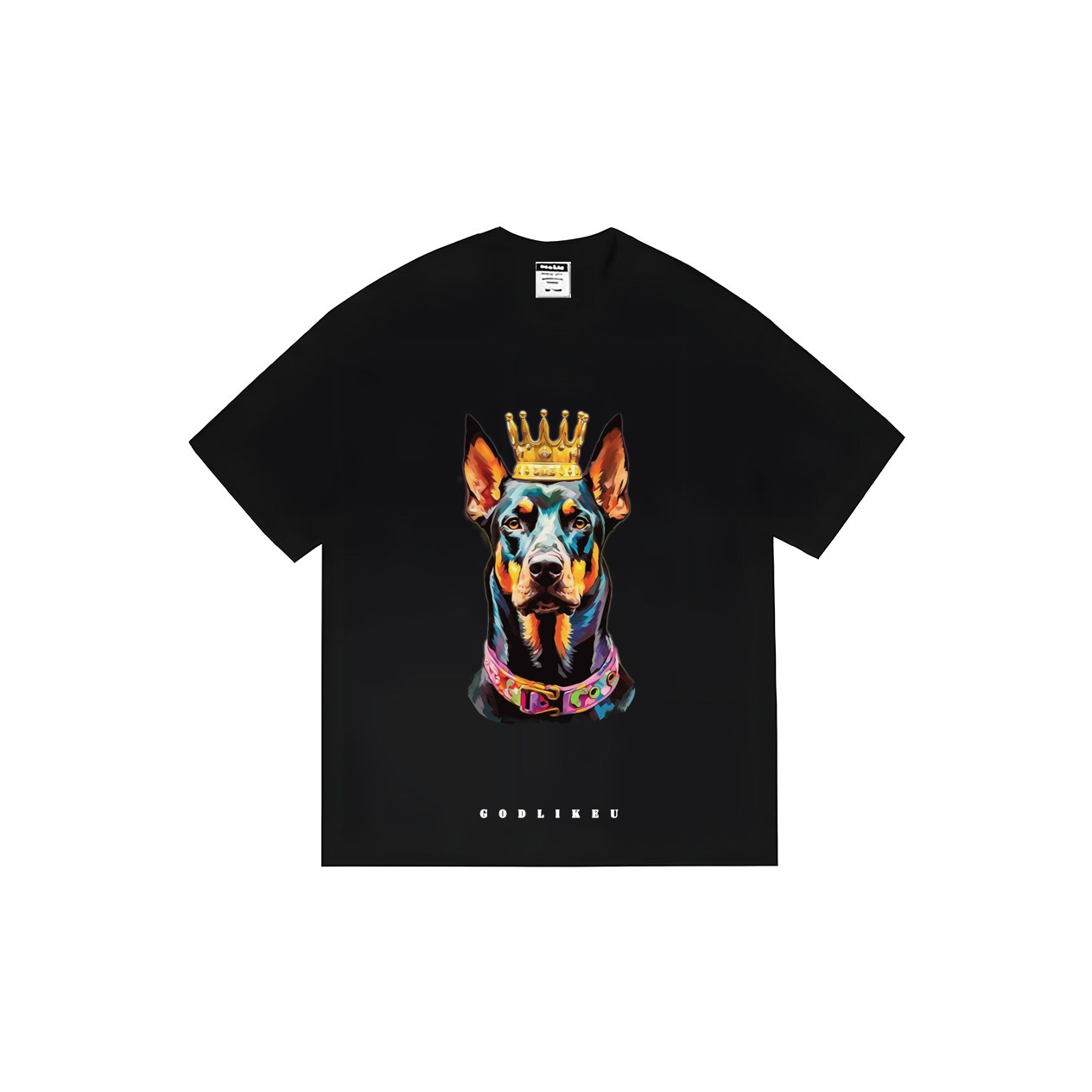 GODLIKEU Mens Designer Tshirts Doberman Print 240g Cotton Streetwear Men T-shirt Short Sleeve Fashion Tees, Black
GODLIKEU Mens Designer Tshirts Doberman Print 240g Cotton Streetwear Men T-shirt Short Sleeve Fashion Tees, Black