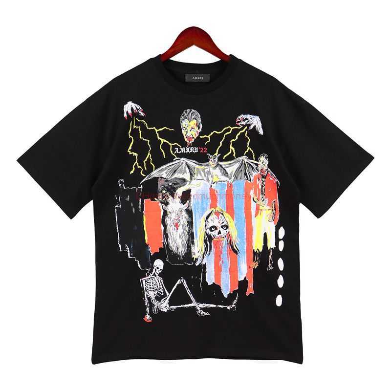 Designer Fashion Clothing Amires Tees Am Tshirt Amies Tao Zhes Same Rock Hip Shop Vampire Skull Head Lightning Graffiti Speckle Color Short Sleeve Tshirt Luxury Casu, Black
Designer Fashion Clothing Amires Tees Am Tshirt Amies Tao Zhes Same Rock Hip Shop Vampire Skull Head Lightning Graffiti Speckle Color Short Sleeve Tshirt Luxury Casu, Black