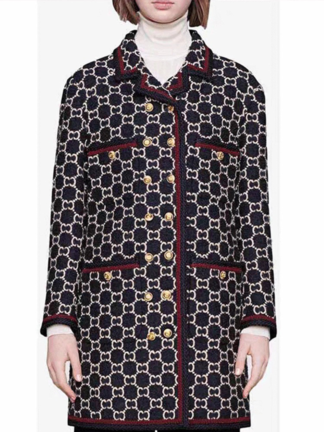 B118 Women' designer blazers Clothing full Letters spring tweed new released tops, Dark blue
B118 Women' designer blazers Clothing full Letters spring tweed new released tops, Dark blue