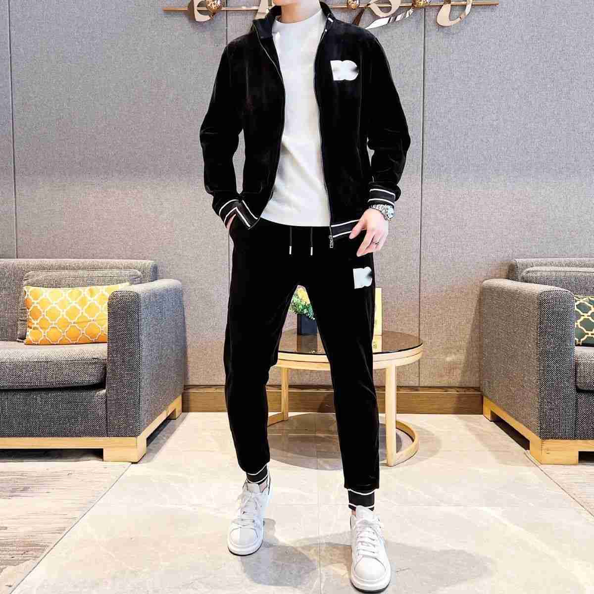 Fashion sports suit mens tracksuit dg designer jacket pants suits embroidered zipper jackets trousers two-piece set, Black
Fashion sports suit mens tracksuit dg designer jacket pants suits embroidered zipper jackets trousers two-piece set, Black