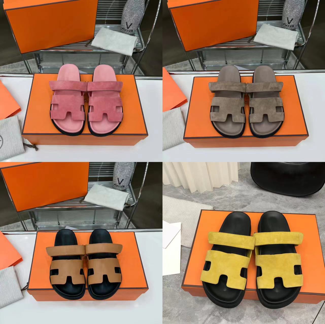 Top quality Summer Chypre Slippers Mens Sandals Black H Sandals Classic Beach Flat Flip Leather Slippers Casual Suede Luxury Brand Lovers Flat Shoes
Top quality Summer Chypre Slippers Mens Sandals Black H Sandals Classic Beach Flat Flip Leather Slippers Casual Suede Luxury Brand Lovers Flat Shoes