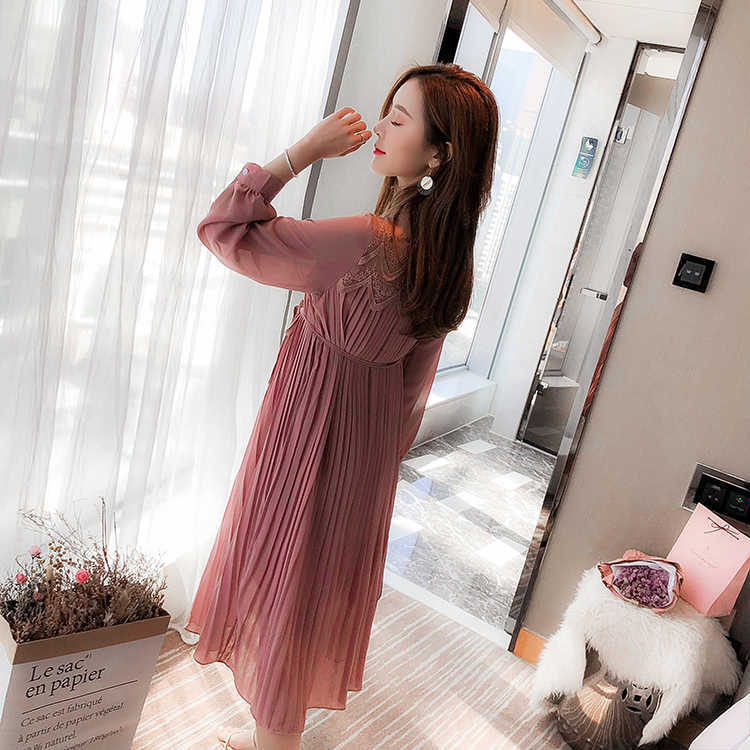 Maternity Dresses New Fashion Maternity Dresses Spring Autumn Long Pregnancy Dresses For Pregnant Women Dress Casual Maternity Clothes Plus Size AA230