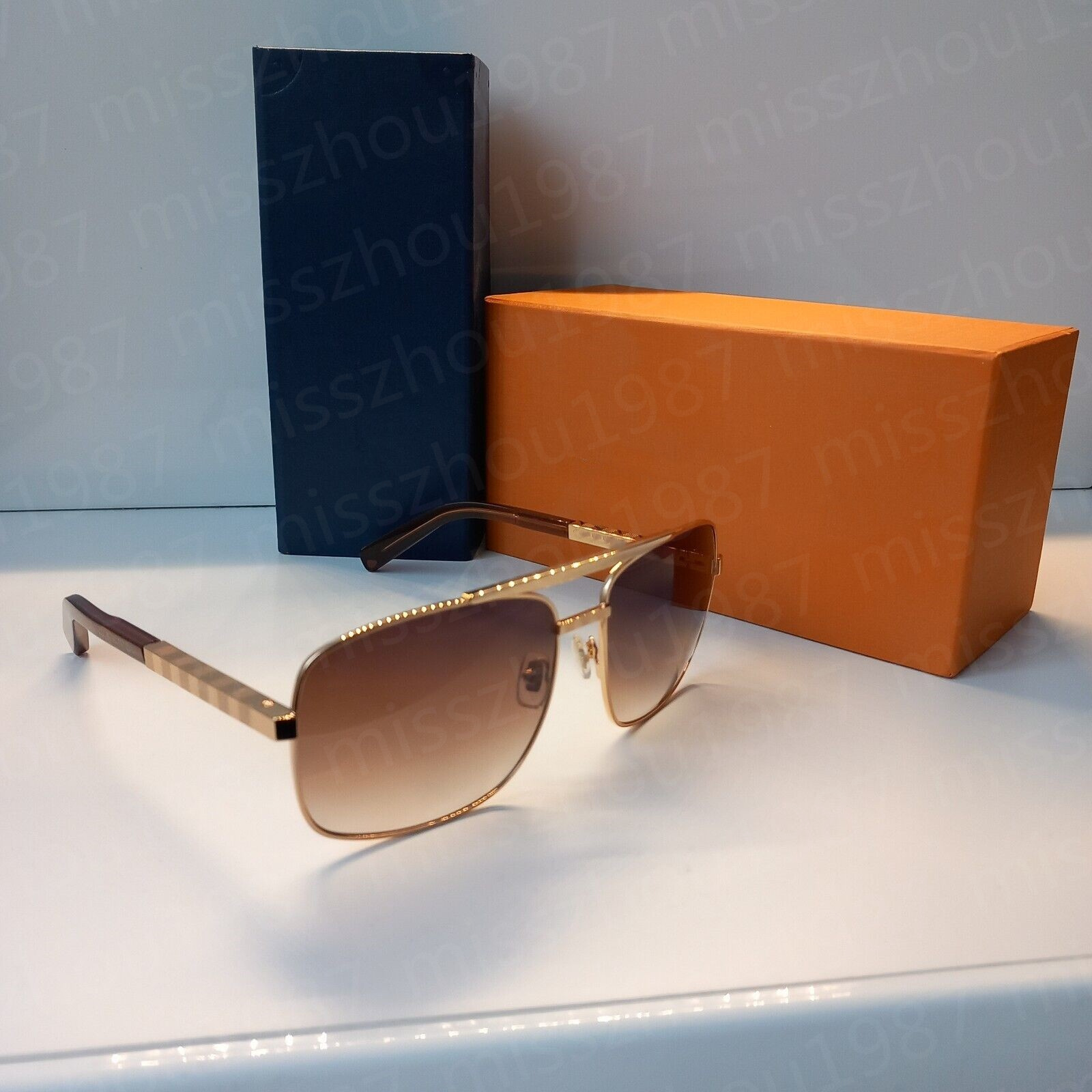 Fashion designer attitude sunglasses Men classic attitude 0259 Metal square frame Popular retro avant-garde outdoor uv 400 protection sunglasses
