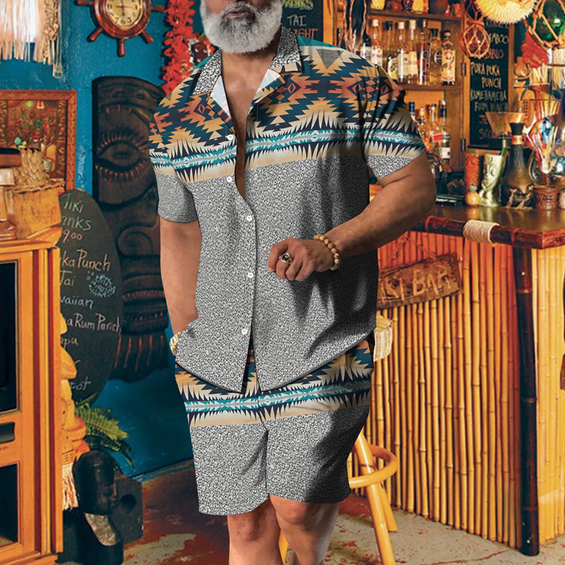 Men s Tracksuits Summer Fashion Trend Top Short Shirt Collocation Same Color Tether Pants 3D Simple Harajuku Print Casual Bar Suit S 4XL 230522