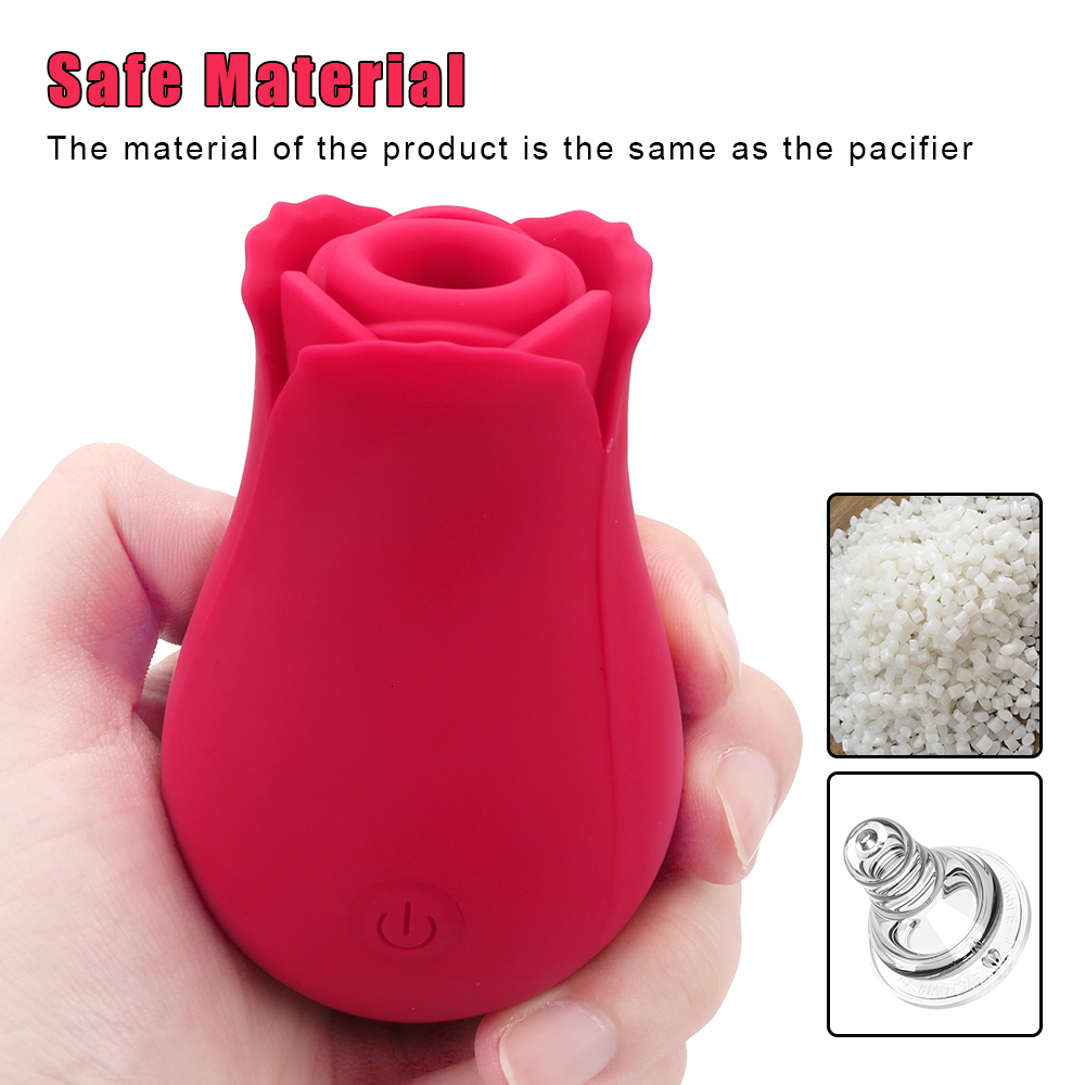 Adult Toys Oral suction cup suction cup vaginal suction cup vibrator 10 speed rose shaped labia stimulation adult sex toy 230520