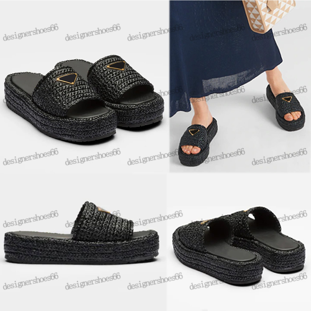 Raffian flatform sandals 1XZ761 Color Black Enameled metal triangle logo MATERIALS Fabric Rubber monobloc sole with hot stamped logo womens designer sandals 35 42
Raffian flatform sandals 1XZ761 Color Black Enameled metal triangle logo MATERIALS Fabric Rubber monobloc sole with hot stamped logo womens designer sandals 35 42