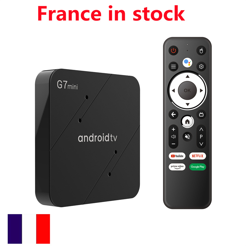 Ship from france iATV TV Box G7 mini S905W2 Quad Core Android 11 Smart BT Remote control 5G Wifi BT 5.0 USB3.0 Streaming set top box