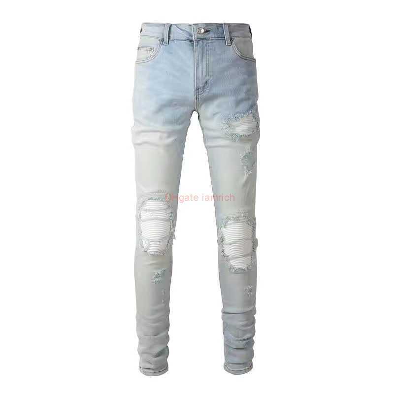 Designer Clothing Amires Jeans Denim Pants Amies 6624 High Street Men Ripped Jeans Light Colored Distressed White Patch Slim Fitting Small Leg Jeans for Men Distress, Light blue
Designer Clothing Amires Jeans Denim Pants Amies 6624 High Street Men Ripped Jeans Light Colored Distressed White Patch Slim Fitting Small Leg Jeans for Men Distress, Light blue