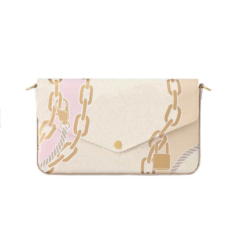 Versatile Crossbody Bag Fashion Women's Bag White Checkerboard Pattern Chain Design Outdoor Shoulder Bag Three-Piece Purse
Versatile Crossbody Bag Fashion Women's Bag White Checkerboard Pattern Chain Design Outdoor Shoulder Bag Three-Piece Purse