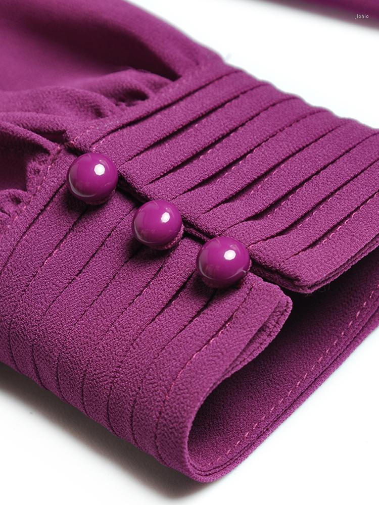 Casual Dresses Long Dress Runway Designer High Quality Spring Autumn Women Vintage Elegant Noble Fashion Sleeves Party