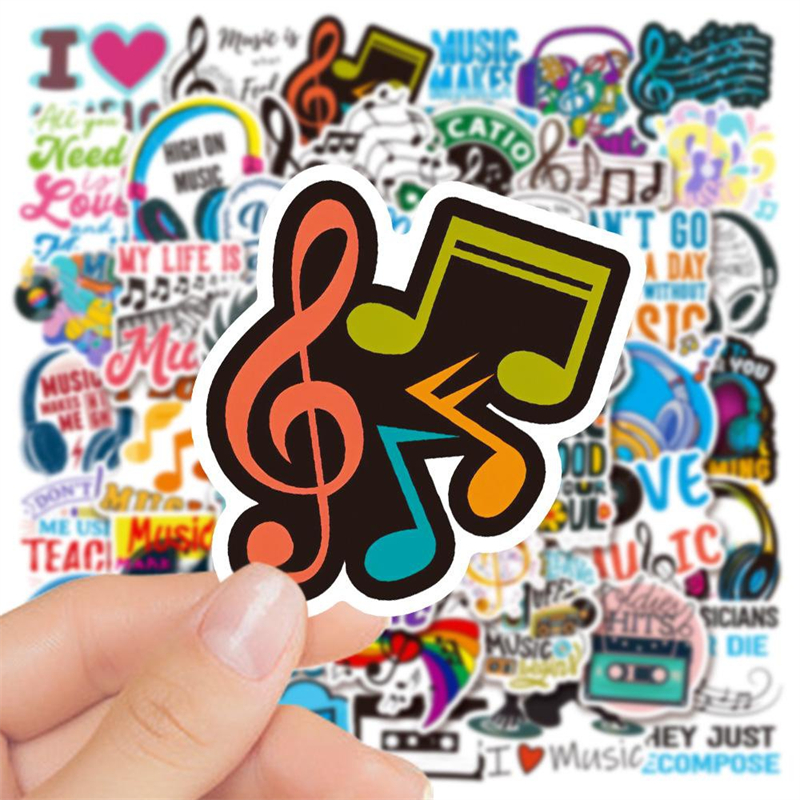 50Pcs Inspirational Music Stickers Rock Band Music Graffiti Kids Toy Skateboard car Motorcycle Bicycle Sticker Decals Wholesale