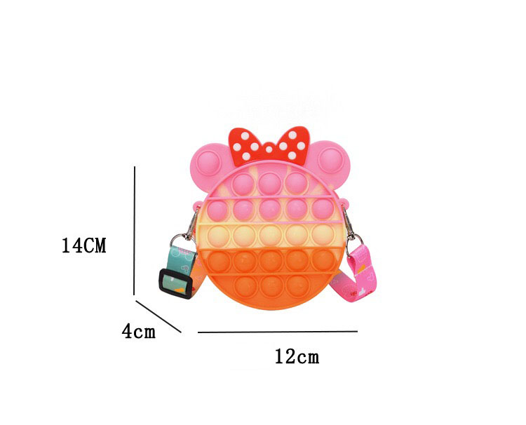 Silicone Decompression Toy Children Single Shoulder Diagonal Cute Cartoon Package Bubbles Coin Purse