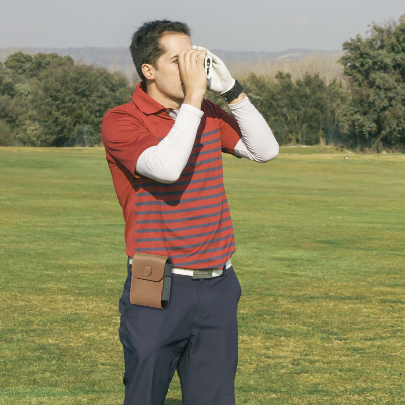 Other Golf Products Golf Ball Bag Rangefinder MagneticCase Instrument Shockproof Waterproof Diastimeter Leather Case Golf Portable Waist Storage Bag 2