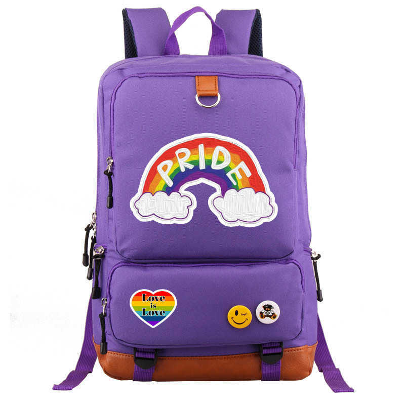 New LGBT Peripheral Trendsetter Mens Womens Backpack Leisure Schoolbag pride 230522