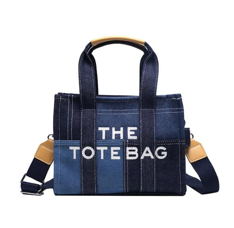 The Tote Bag Lady Famous Designer Splicing denim canvas Messenger Shopping Bags Plain Cross body Shoulder Bags Handbags Women Totes purse Crossbody Casual Square, Blue
The Tote Bag Lady Famous Designer Splicing denim canvas Messenger Shopping Bags Plain Cross body Shoulder Bags Handbags Women Totes purse Crossbody Casual Square, Blue