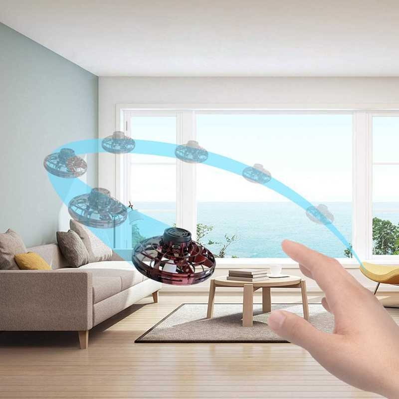 free shipping Dog Toys Chews Mini LED UFO Type Flying Helicopter Spinner Fingertip Upgrade Flight Gyro Drone Aircraft Toy Adult Kids Gift G230520