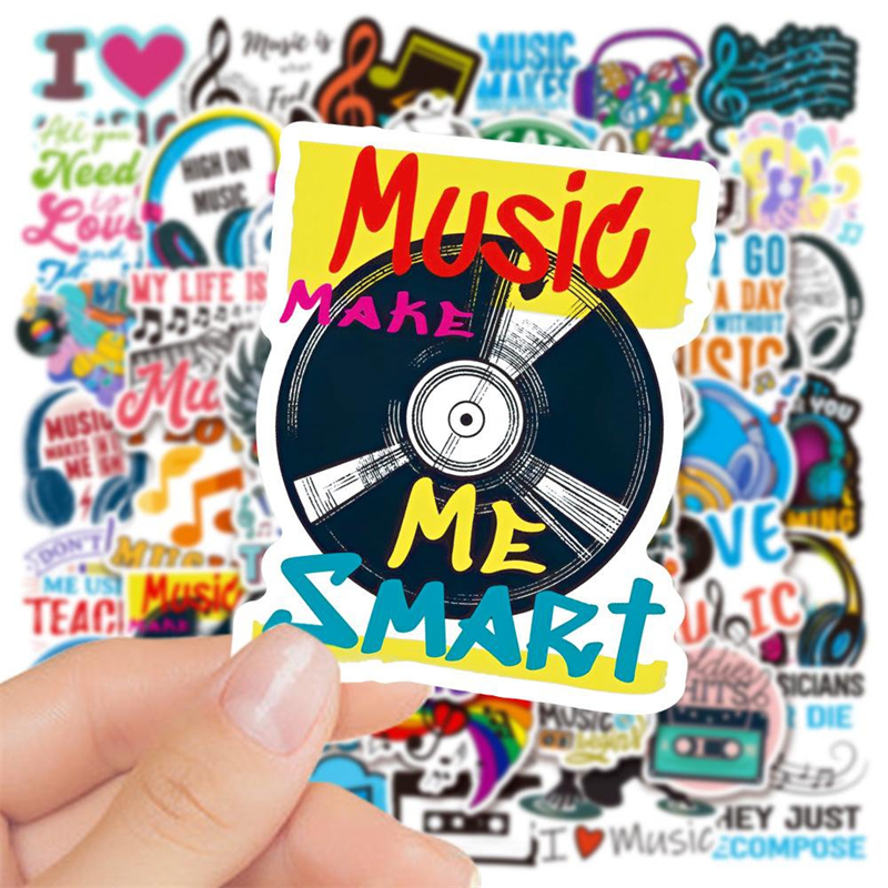 50Pcs Inspirational Music Stickers Rock Band Music Graffiti Kids Toy Skateboard car Motorcycle Bicycle Sticker Decals Wholesale