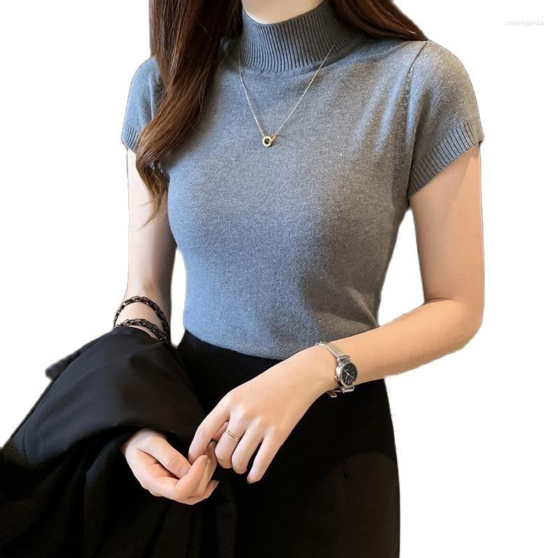 Women's Blouses Womens Tops And Summer Casual Shirts Short Sleeve Blouse Women Blusas Mujer De Moda 2023 Turtleneck Knitted Dress Shirt, Gray
Women's Blouses Womens Tops And Summer Casual Shirts Short Sleeve Blouse Women Blusas Mujer De Moda 2023 Turtleneck Knitted Dress Shirt, Gray