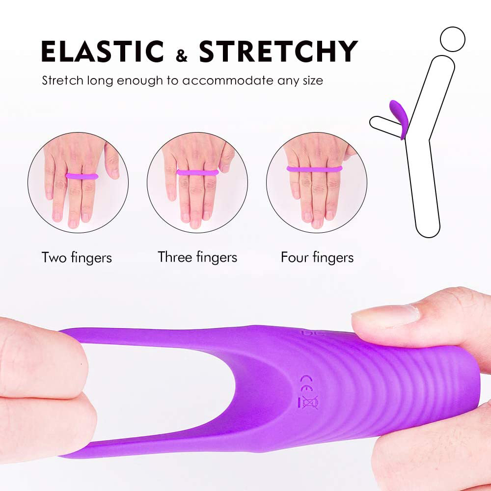 Vibrators Vibrating Penile Ring Male Cockring Clintoris Stimulator Delayed Premature Maturity Implantation Ring Adult Toy 230520