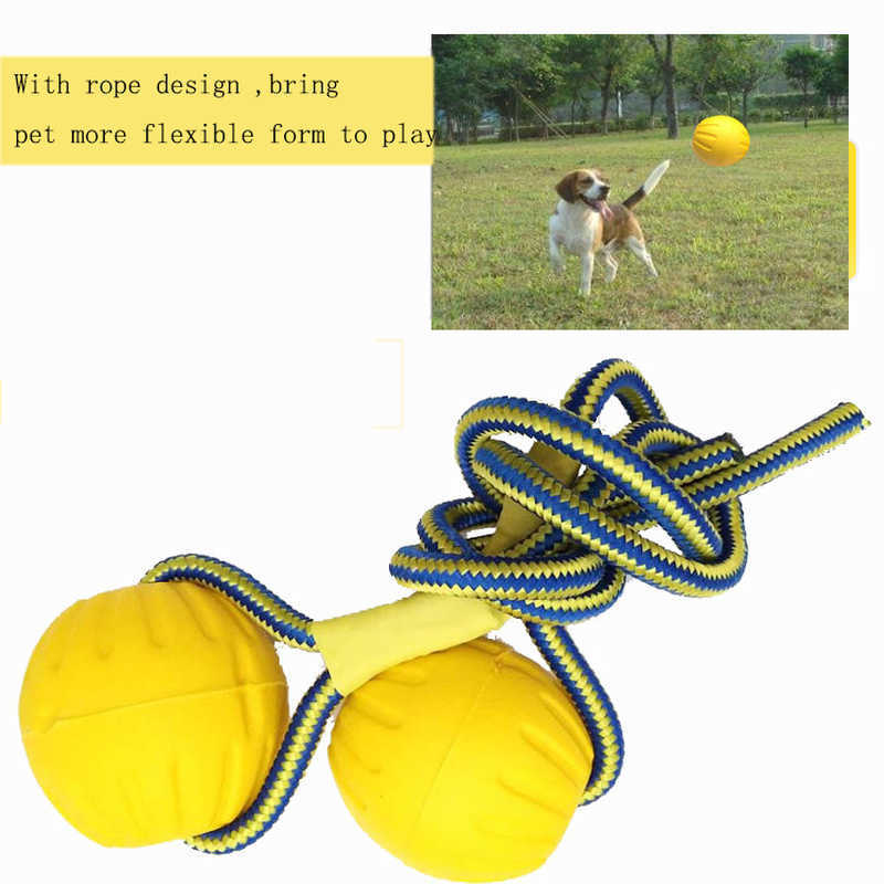 Dog Interactive Toys Chews Rope Ball Toy For Play Chewing Training Portable EVA Pet Supplies Small Large G230520 H250210