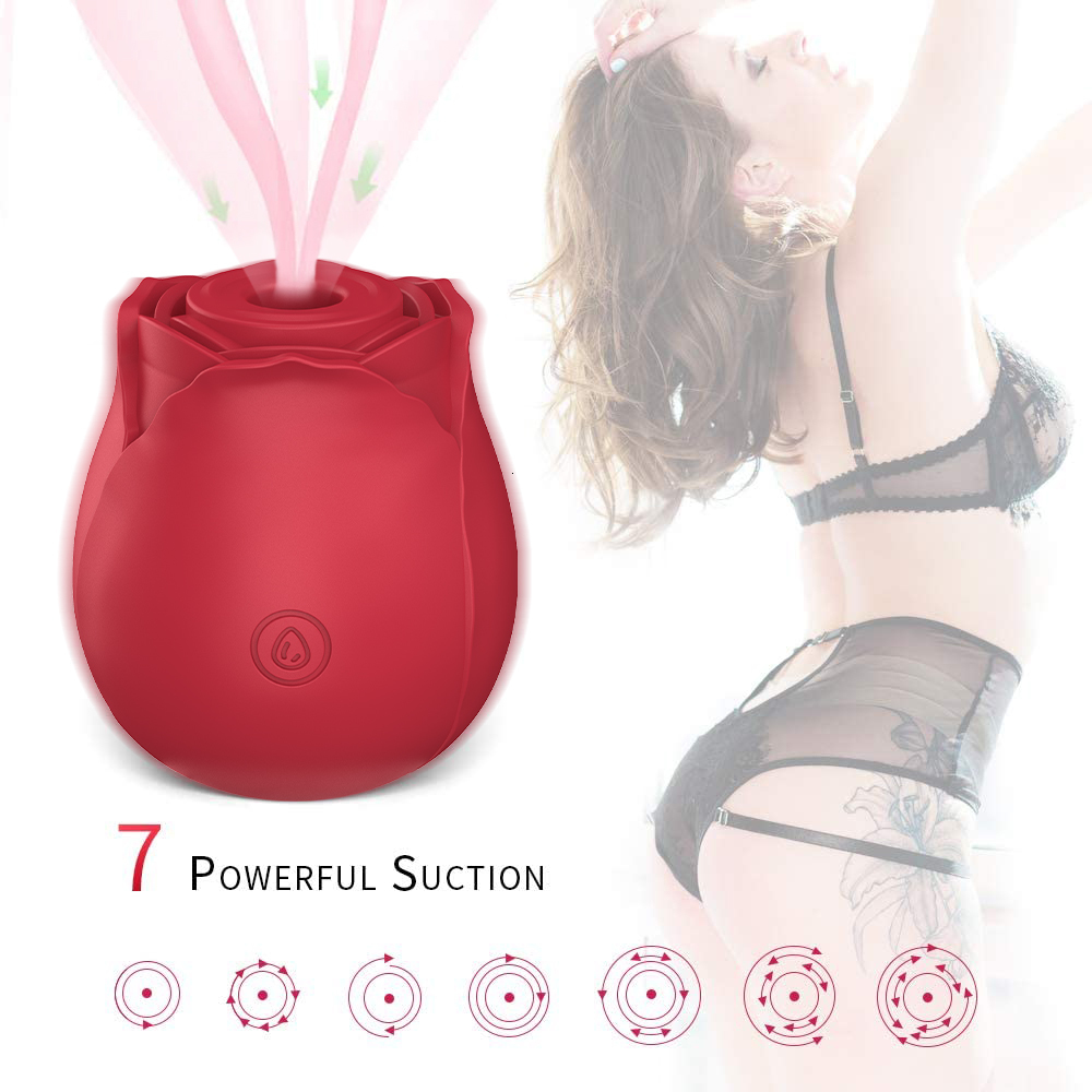 Adult Toys Rose shaped vaginal suction vibrator intimate and good nipple suction oral suction clitoral stimulation strong sexual toy for women 230520