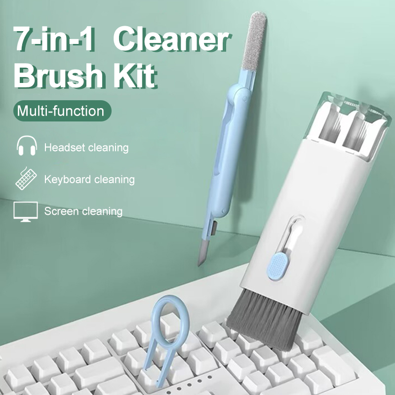 2025 New 7-In-1 Computer Keyboard Brush Earphone Pen For Headset Ipad Phone Cleaning Tools Cleaner Keycap Puller Kit Free Shipping