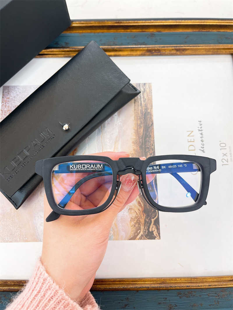 Designer Kuboraum cool sunglasses Super high quality luxury kuboraum spectacle frame N4 optical can be matched with men's and women's high-quality goods original box